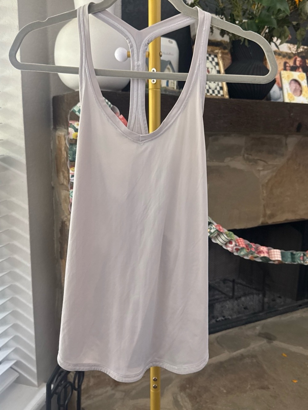 lululemon athletica Light Gray Racerback Performance Tank